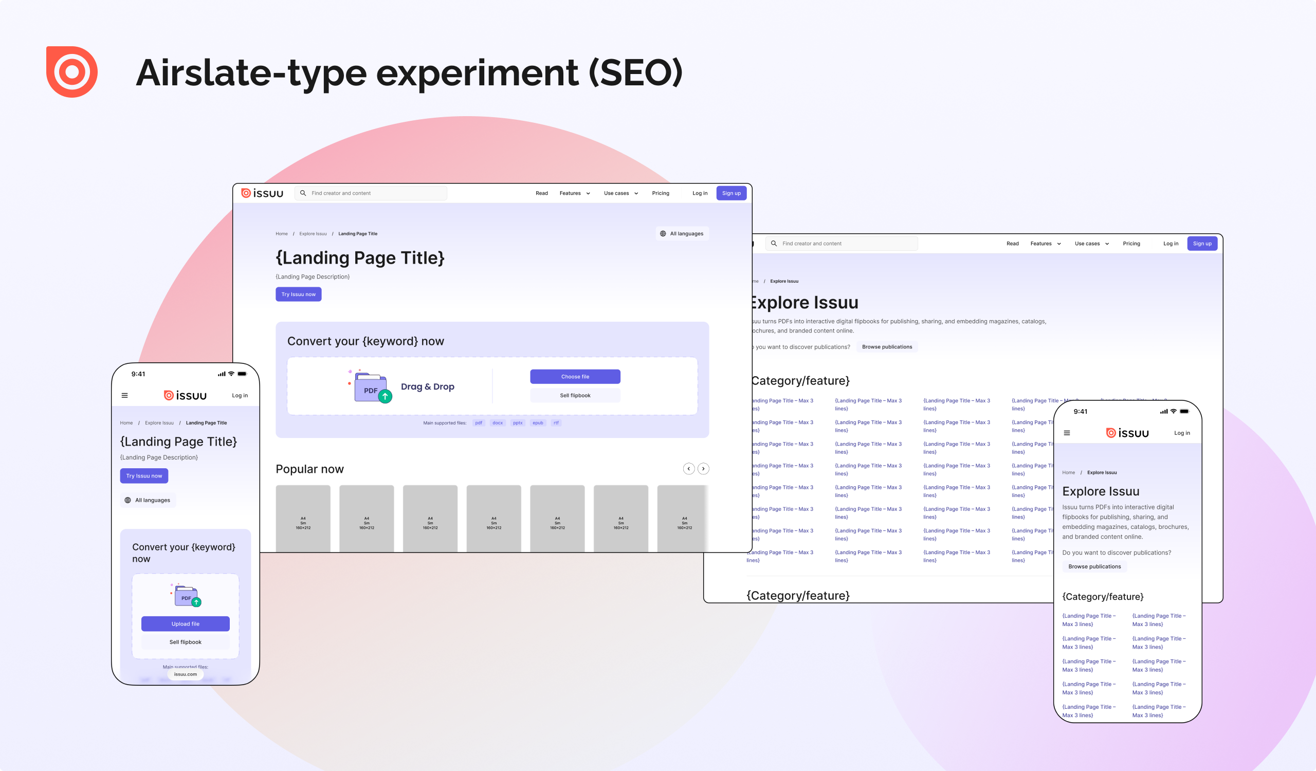 Airslate-style dynamic template for SEO long-tail pages